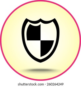 Shield sign icons, vector illustration. Flat design style