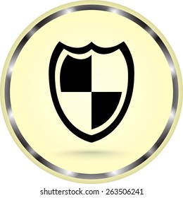 Shield sign icons, vector illustration. Flat design style