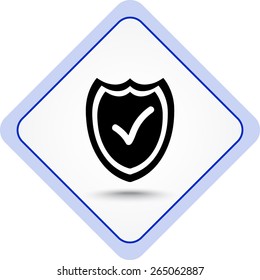 Shield sign icons, vector illustration. Flat design style