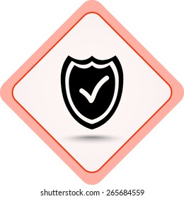Shield sign icons, vector illustration. Flat design style