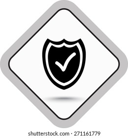 Shield sign icons, vector illustration. Flat design style