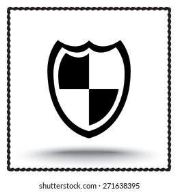 Shield sign icons, vector illustration. Flat design style
