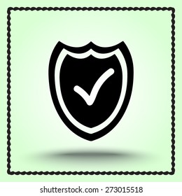 Shield sign icons, vector illustration. Flat design style