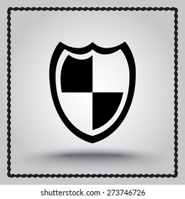 Shield sign icons, vector illustration. Flat design style
