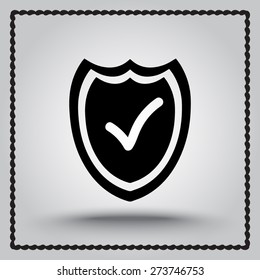 Shield sign icons, vector illustration. Flat design style