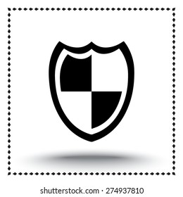 Shield sign icons, vector illustration. Flat design style