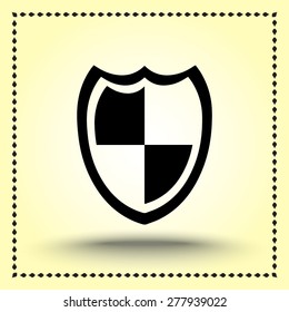 Shield sign icons, vector illustration. Flat design style