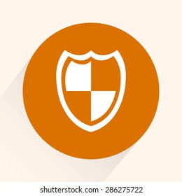 Shield sign icons, vector illustration. Flat design style