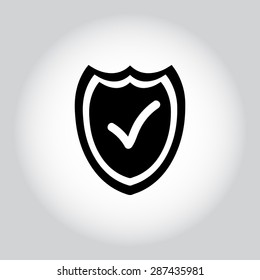 Shield sign icons, vector illustration. Flat design style