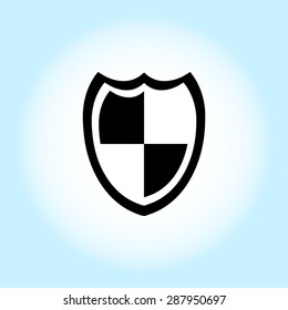 Shield sign icons, vector illustration. Flat design style