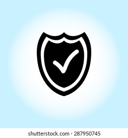 Shield sign icons, vector illustration. Flat design style
