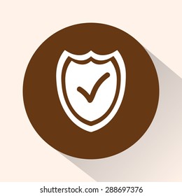 Shield sign icons, vector illustration. Flat design style