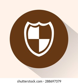 Shield sign icons, vector illustration. Flat design style