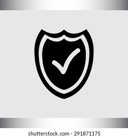 Shield sign icons, vector illustration. Flat design style