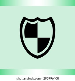 Shield sign icons, vector illustration. Flat design style