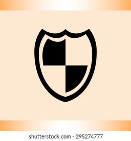 Shield sign icons, vector illustration. Flat design style