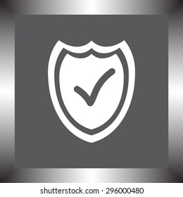 Shield sign icons, vector illustration. Flat design style