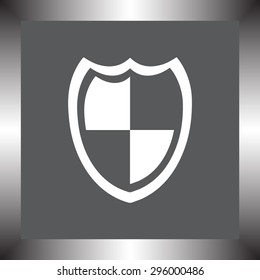 Shield sign icons, vector illustration. Flat design style