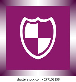 Shield sign icons, vector illustration. Flat design style
