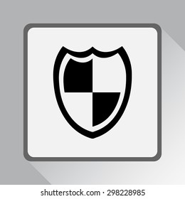 Shield sign icons, vector illustration. Flat design style
