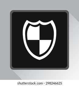 Shield sign icons, vector illustration. Flat design style