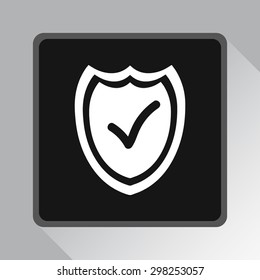 Shield sign icons, vector illustration. Flat design style