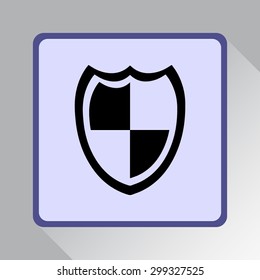 Shield sign icons, vector illustration. Flat design style