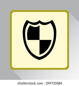 Shield sign icons, vector illustration. Flat design style