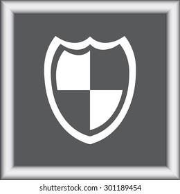 Shield sign icons, vector illustration. Flat design style