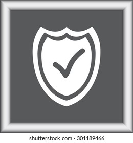 Shield sign icons, vector illustration. Flat design style