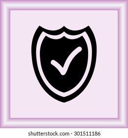 Shield sign icons, vector illustration. Flat design style