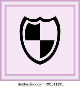 Shield sign icons, vector illustration. Flat design style