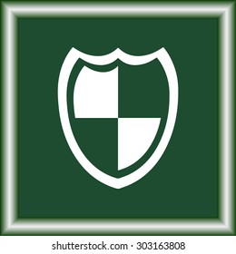 Shield sign icons, vector illustration. Flat design style