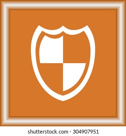 Shield sign icons, vector illustration. Flat design style