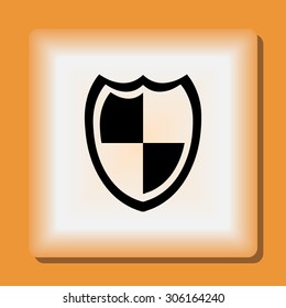Shield sign icons, vector illustration. Flat design style