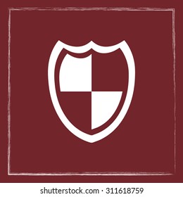 Shield sign icons, vector illustration. Flat design style