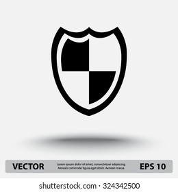 Shield sign icons, vector illustration. Flat design style