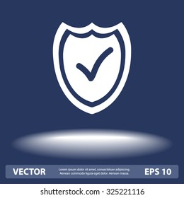 Shield sign icons, vector illustration. Flat design style