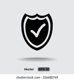 Shield sign icons, vector illustration. Flat design style
