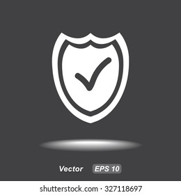 Shield sign icons, vector illustration. Flat design style