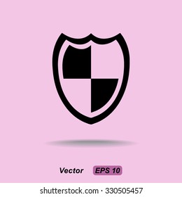 Shield sign icons, vector illustration. Flat design style