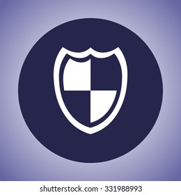 Shield sign icons, vector illustration. Flat design style