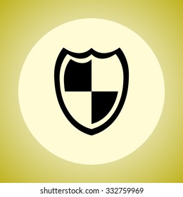 Shield sign icons, vector illustration. Flat design style