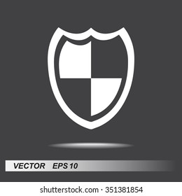 Shield sign icons, vector illustration. Flat design style