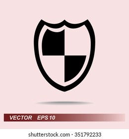 Shield sign icons, vector illustration. Flat design style