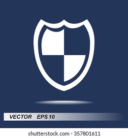 Shield sign icons, vector illustration. Flat design style