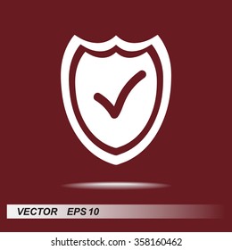 Shield sign icons, vector illustration. Flat design style