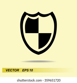 Shield sign icons, vector illustration. Flat design style