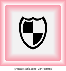 Shield sign icons, vector illustration. Flat design style