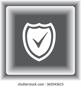 Shield sign icons, vector illustration. Flat design style